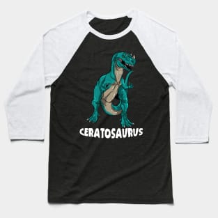 Ceratosaurus Dinosaur Design Baseball T-Shirt